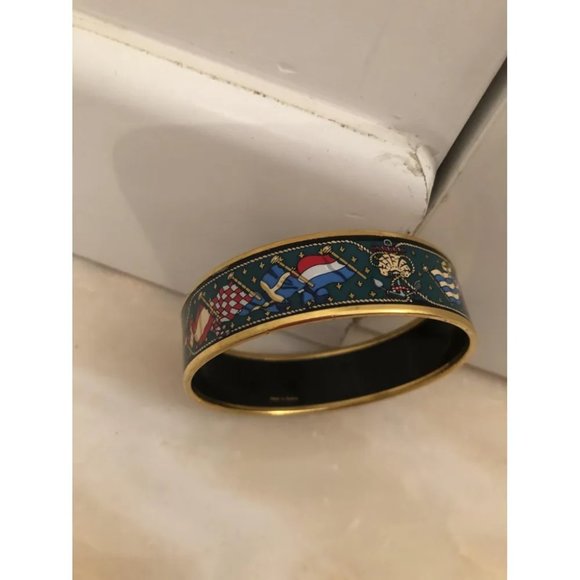 HERMES Enamel Cloisonné Bracelet - Picture 7 of 7
